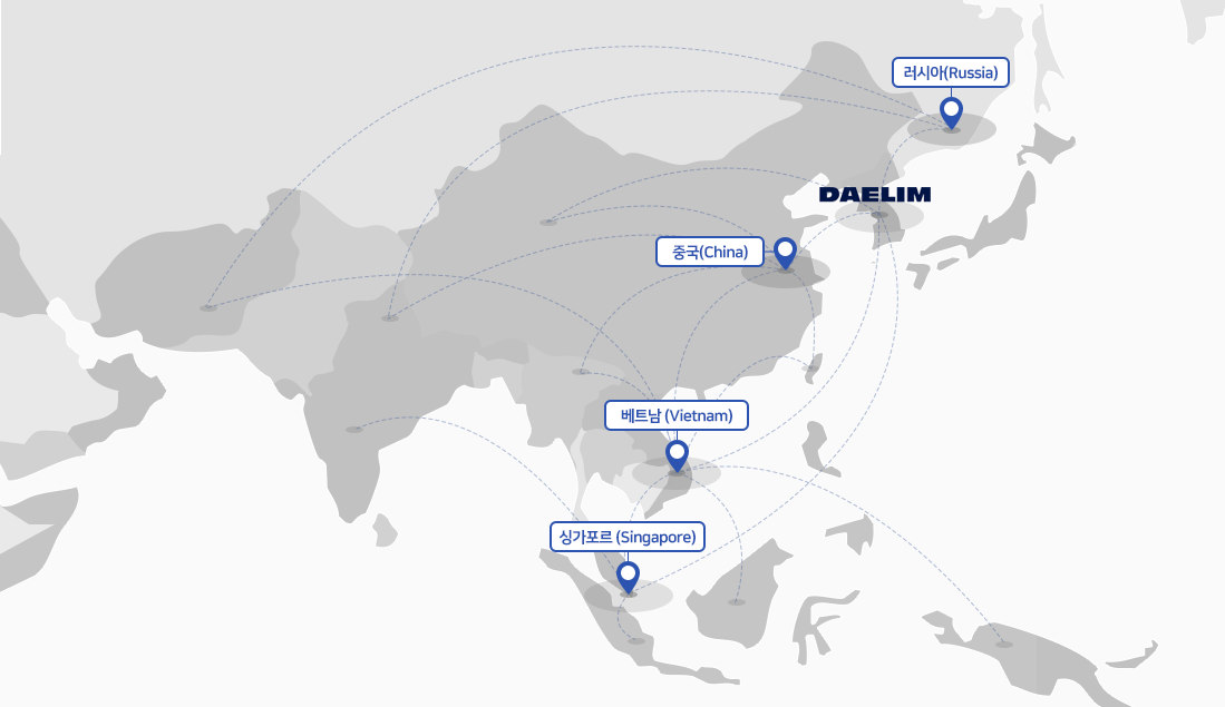 해외지사 중국, 베트남, 싱가포르 지도